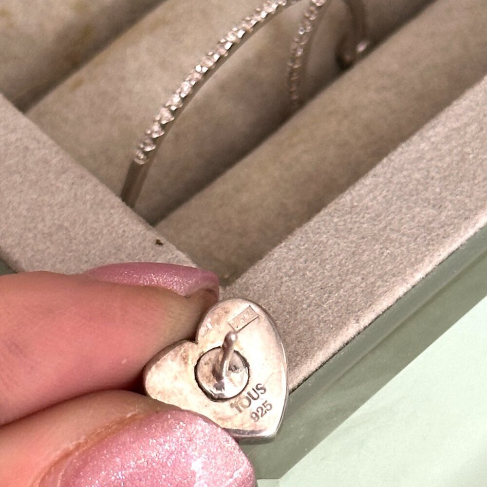Vintage TOUS Heart sterling silver (925) stud Earrings – Discontinued Rare Model - Picture 4 of 4